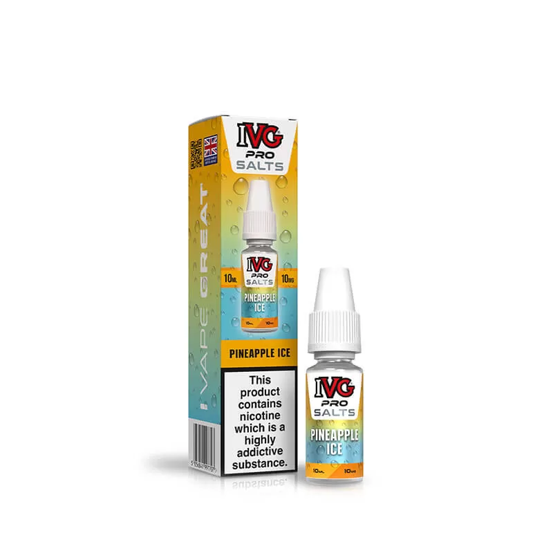 IVG Pro Salts Pineapple Ice 10ml E-Liquid - 20mg