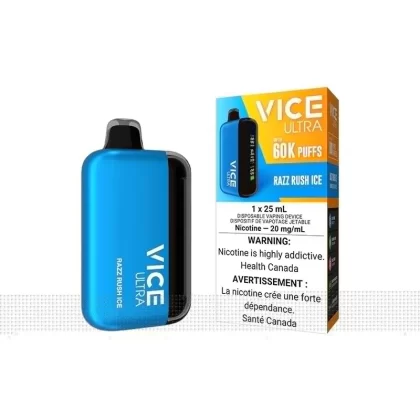 Vice Ultra 60K Disposable Vape – Razz Rush Ice - Eliquidsupply