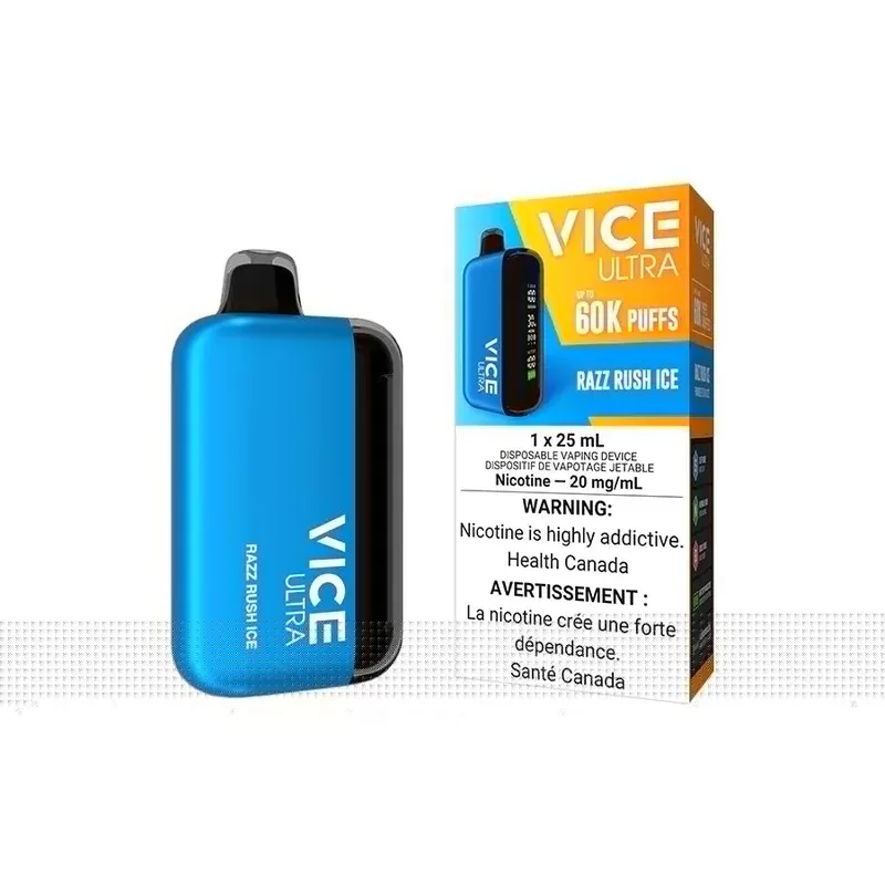 Vice Ultra 60K Disposable Vape – Razz Rush Ice - Eliquidsupply