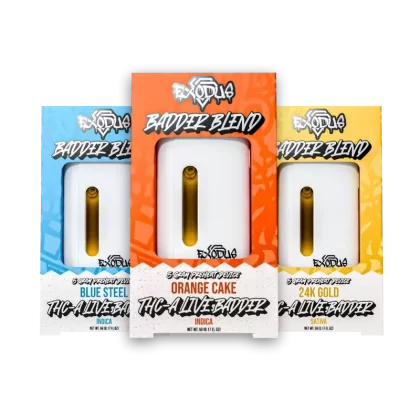 Exodus THCA Live Resin Disposable | 5g - Size#5 Gram~Flavor#White Dream (Sativa)>Diesel Glue (Sativa)>Candy Rain (Indica)>24K Gold (Sativa)>Apple Fritter (Hybrid)>Blue Steel (Indica) (1B91AC)