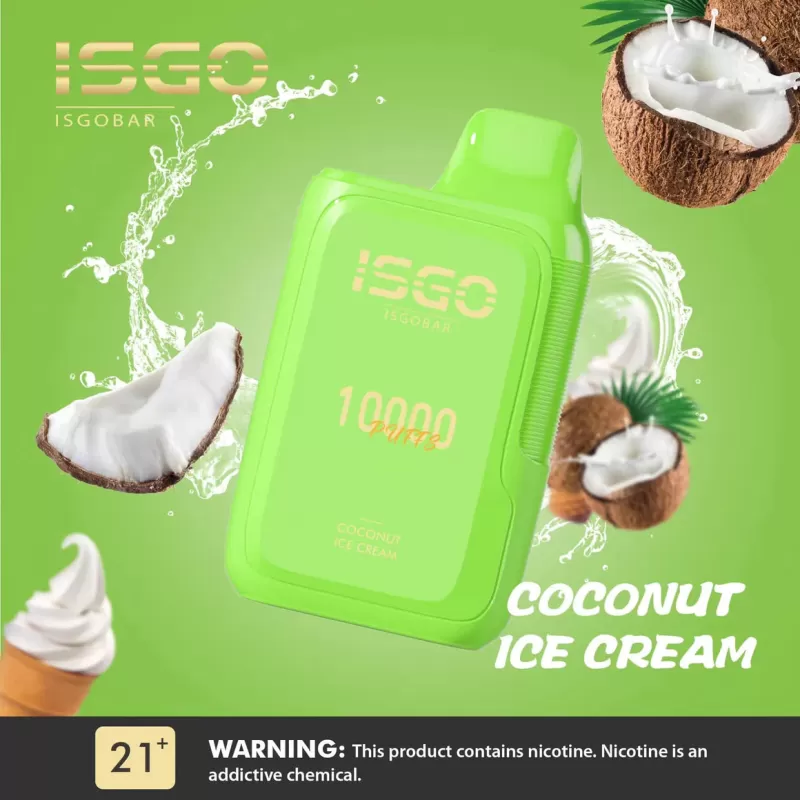 ISGO BAR 10000 – COCONUT ICE CREAM