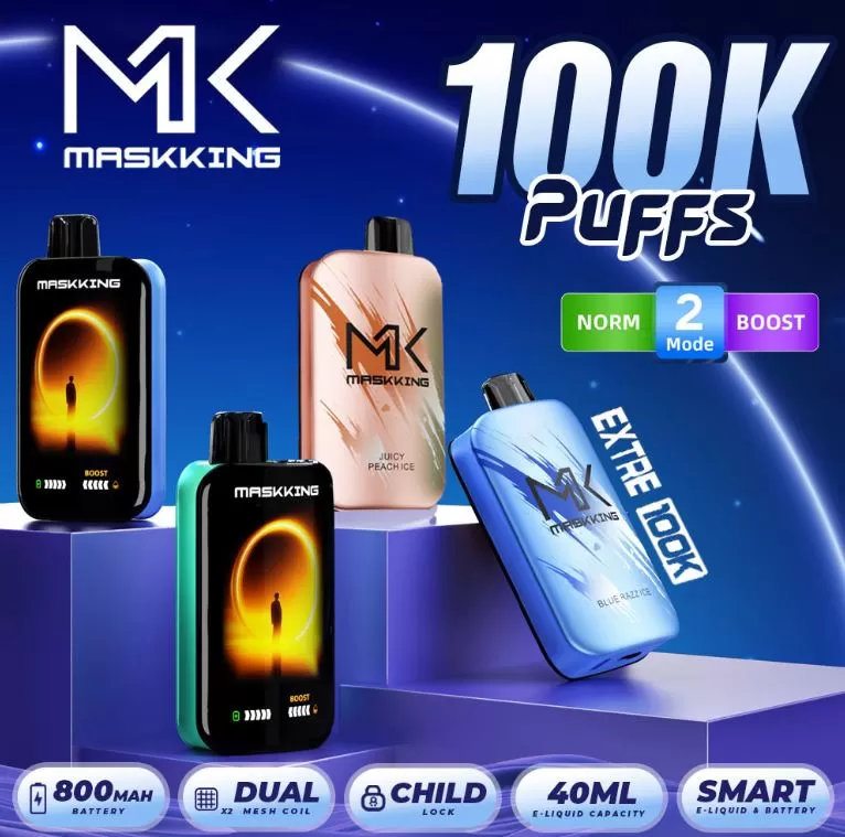 Maskking - Extre 100K Puffs Disposable Rechargeable Vape - 50 mg / Frozen Pina Colada - Image 2