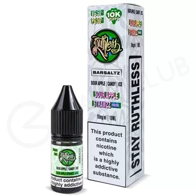 Sour Apple Strawzz On Ice Nic Salt E-Liquid by Ruthless Bar Saltz - Ecigpremium