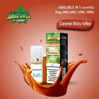 Caramel Sticky Toffee 50/50 E-Liquid 10ml By Amazonia