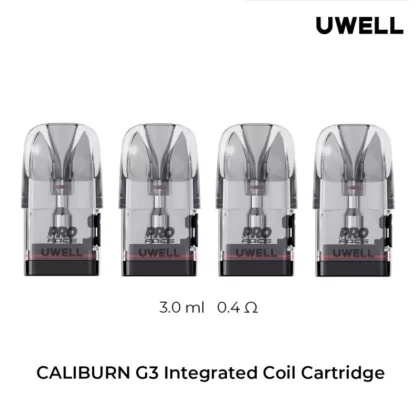 Uwell Caliburn G3 Pods 4pk - 0.9ohm (2.5ml) - Skullvaping