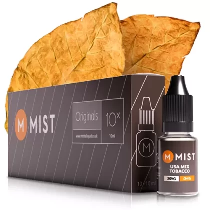 USA Mix Tobacco E Liquid (10x10ml) - 70PG/30VG (Standard) / Medium 12mg