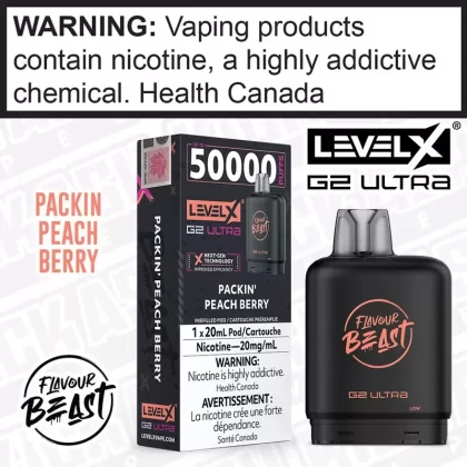 Packin’ Peach Berry Flavour Beast LEVEL X G2 Ultra POD