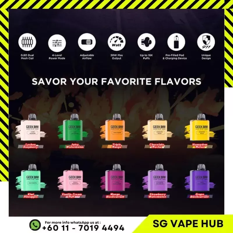 GEEKBAR GT 911 16,000 Puffs - Cartridge / Juicy Watermelon - Image 3