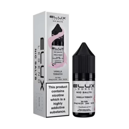 Elux Legend Nic Salts Vanilla Tobacco E Liquid 10ml - Nicotine Strength#20mg>10mg