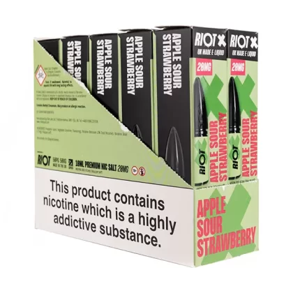 Riot X Nic Salt E-Liquids - Pack of 10 - Cherryberry Crush / 10mg