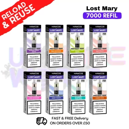 Lost Mary 7K 7000 Puff Replacement Pods Refil – £5.99