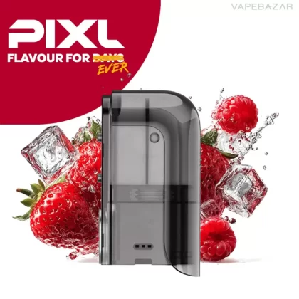 Pixl Max 20K – Refill Container – Strawberry Raspberry Ice - Propylenglykol / pflanzliches Glycerin / Aromastoffe / Nikotin / 20mg/ml