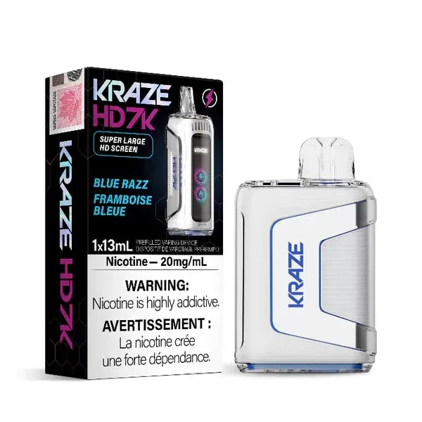 Kraze HD 7K – Blue Razz Disposable Vape