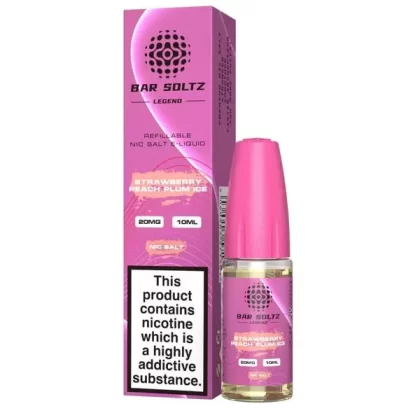 Strawberry Peach Plum Ice Soltz Legend E-Liquids Nic Salts 10ml