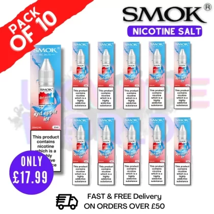 Red Apple Ice Smok Nic Salt E Liquid BOX OF 10