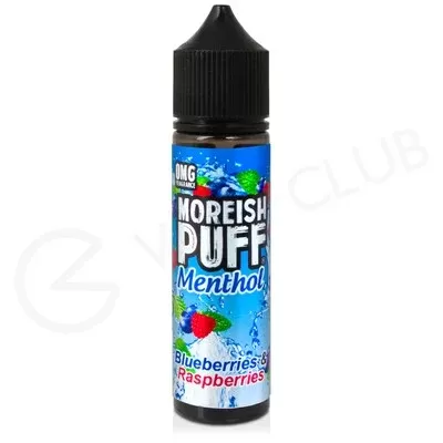 Blueberry & Raspberry Menthol Shortfill E-Liquid by Moreish Puff 50ml