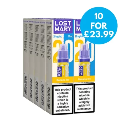 Box Of 10 – Lost Mary 20mg (2%) Nicotine Salt E-Liquid 10ml - Vape Co