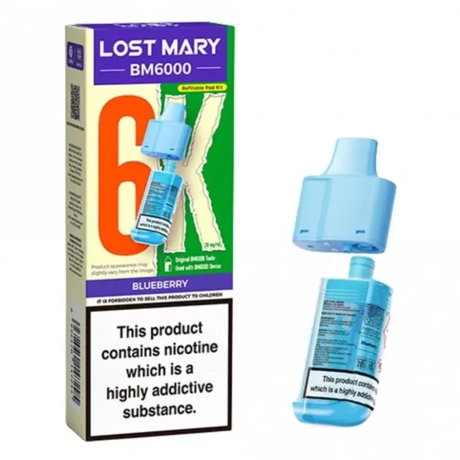 Lost Mary Blueberry BM6000 Nic Salt E Liquid Pods