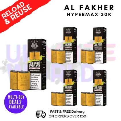 Pineapple ICE AL Fakher 30K Box Of 5 Replacement Pods