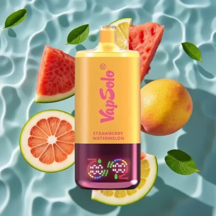 VapSolo Triple 30000 Puffs Disposable Vape – Strawberry Watermelon & Lemon Peach, 40ml E-Liquid, Type-C Charging - Bangvapeaustralia