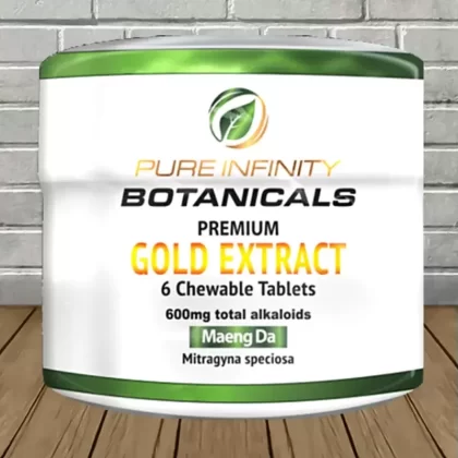 Pure Infinity Botanicals 45% Gold Extract Kratom Tablets 6ct - Ejuicewarehouse