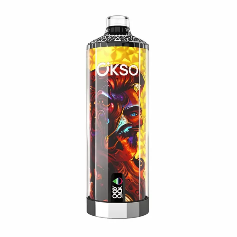 OKSO Shisha Hookah Vape Mega 50K Adjustable Airflow - Lush Ice, Two Apple; 3-nicotine, 2-nicotine (FC99DF) - Image 2