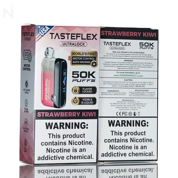 Tasteflex Ultralock 50K Disposable Vape - Clear - Image 3