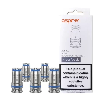 ASPIRE AVP PRO REPLACEMENT COILS 0.65OHM / 1.15OHM PACK OF 5