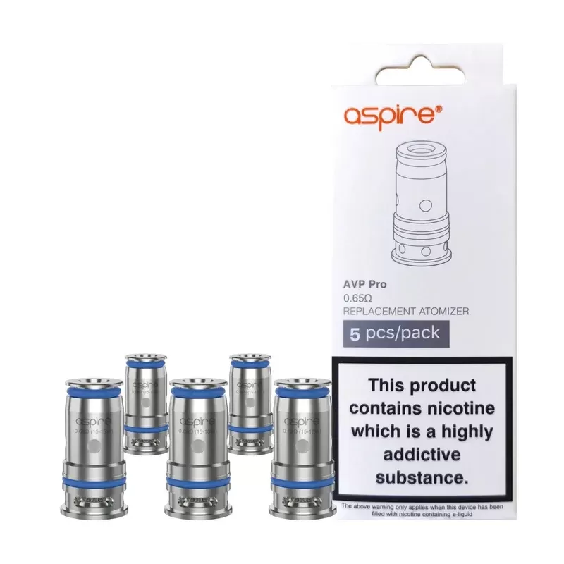 ASPIRE AVP PRO REPLACEMENT COILS 0.65OHM / 1.15OHM PACK OF 5
