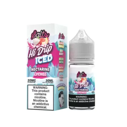 Salts Iced Nectarine Lychee 30ml E-Juice | Hi Drip
