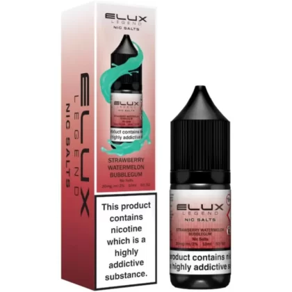 Strawberry Watermelon Bubblegum Nic Salt E-Liquid Legend Series by ELUX (10ml) - 20mg