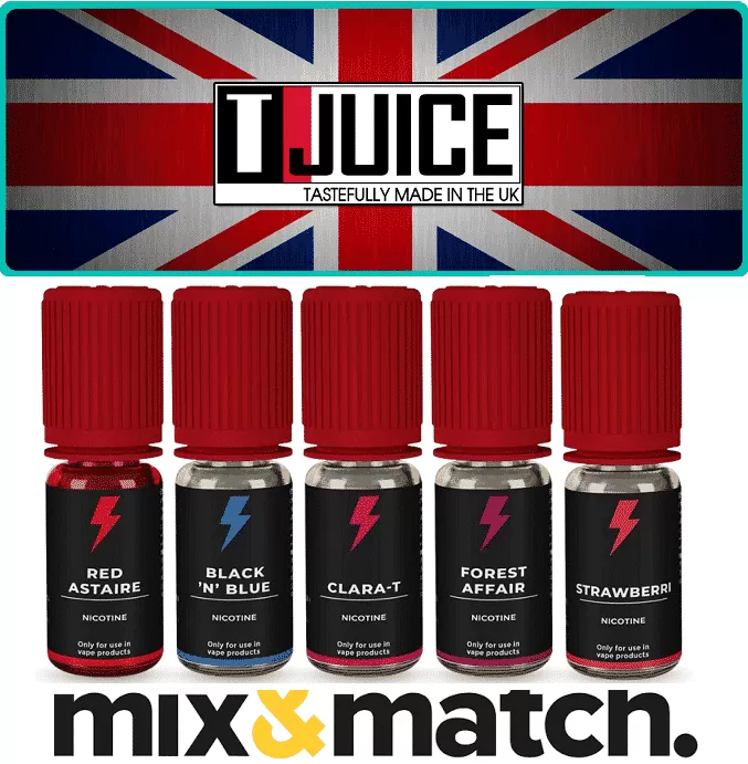 T Juice Vape Juice 50/50 – e Liquid – Multibuy Deals – 10ml – TPD - United Kingdom; 10X 10ml, 1X 10ml