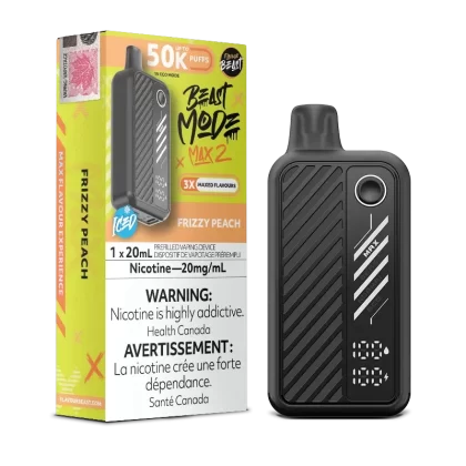 Beast Mode Max 2 50K Frizzy Peach Iced By Flavour Beast - STRENGTH#20MG>20MG (ONT-TAX)