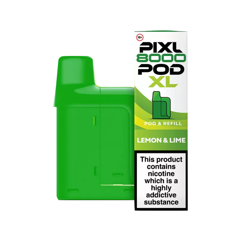 Lemon & Lime Pixl 8000 Refill Pack - 20 mg - Vape Product (3C75C6)