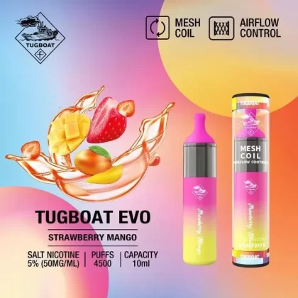 Tugboat Disposable Vape Strawberry Mango 4500 Puffs