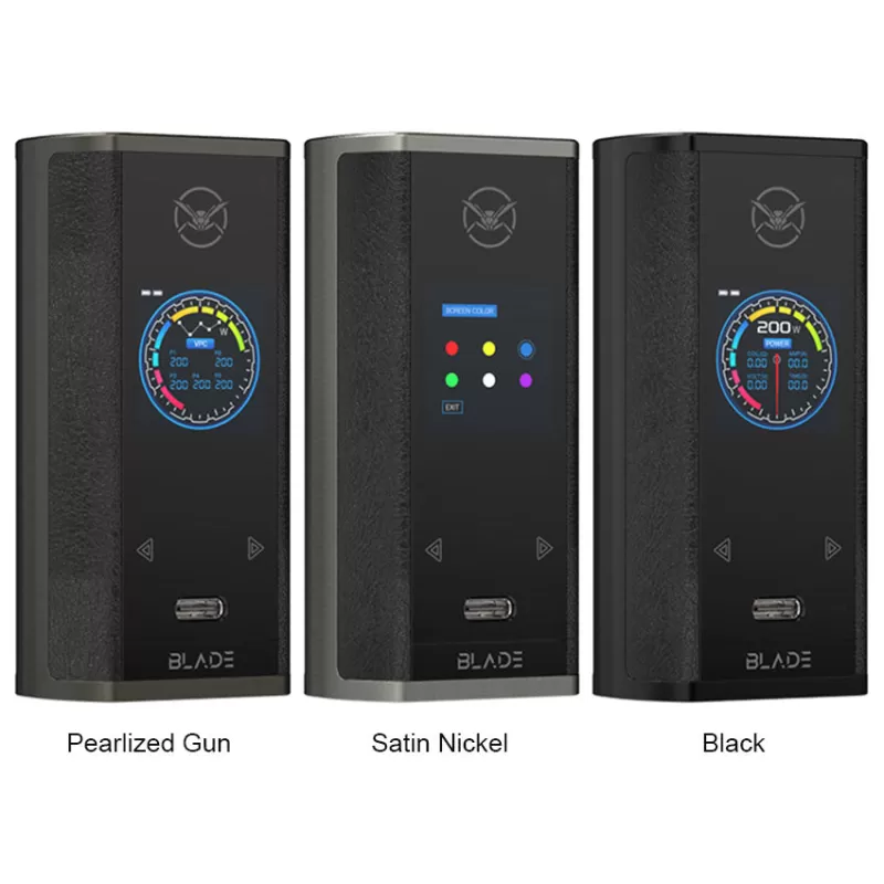 Oumier Blade 200W TC Box Mod - Satin Nickel - Image 2