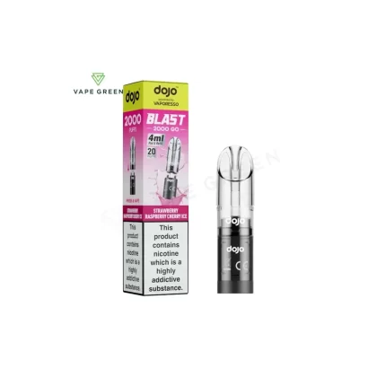 Strawberry Raspberry Cherry Ice Prefilled Pod by Vaporesso Dojo Blast 2000 Go