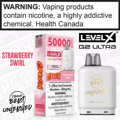 Cravin’ Strawberry Swirl Flavour Beast Unleashed LEVEL X G2 Ultra POD