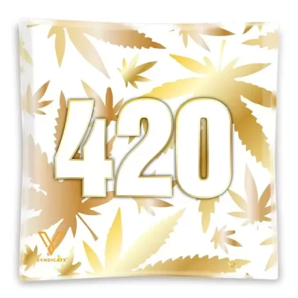 V Syndicate “420 Gold” Glass Ashtray