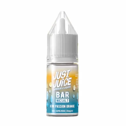 Just Juice Bar Kiwi Passionfruit Orange Nic Salt Vape Juice- 10 Pack - Strength 5mg