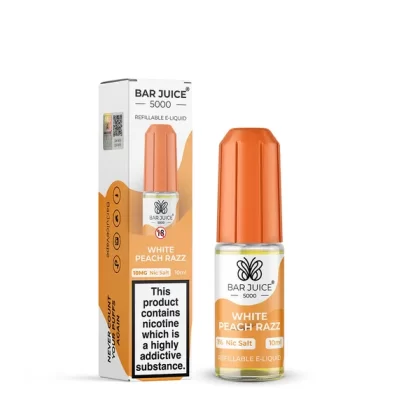 White Peach Razz Bar Juice 5000 Nic Salts e Liquid 10ml – TPD - Vapestorm Co
