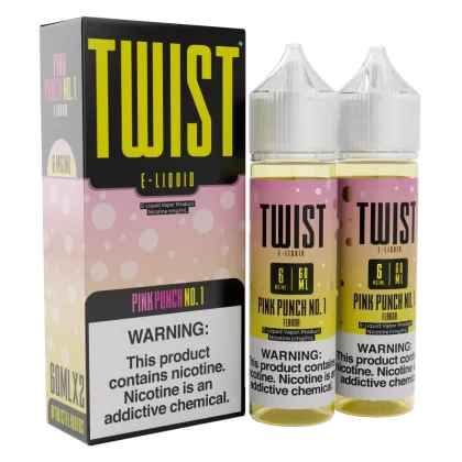 TWIST E-Liquid - Pink Punch No.1 - 120ML E-Liquid (Twin 60ML Pack) - 6MG