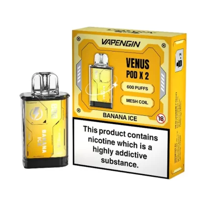 Vapengin Venus Banana Ice Pods (2 Pack) - Nicotine Strength#20mg (68CE54)