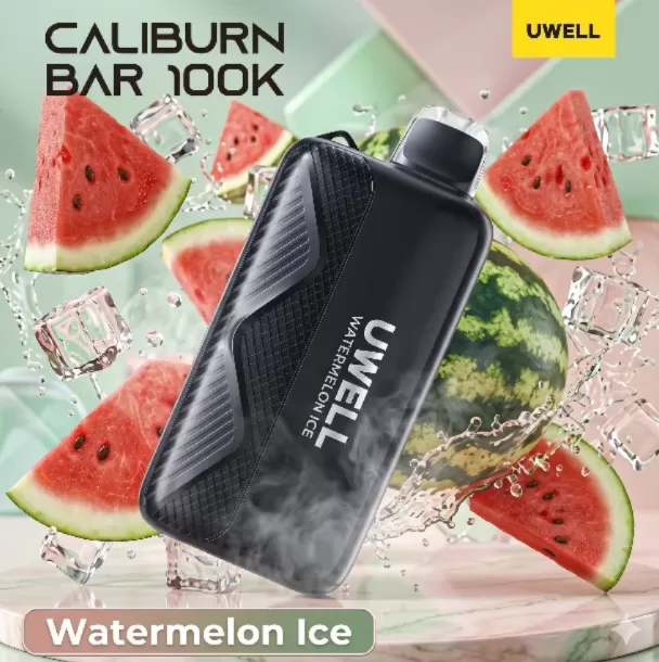 Uwell Caliburn Bar Rechargeable Disposable Vape 100K - Watermelon Ice / 20mg - Image 2