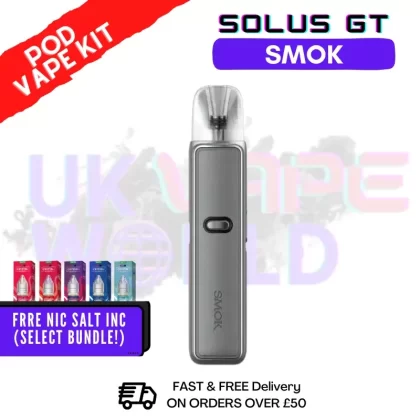 Silver Grey Leather Smok Solus GT Kit – £8.00