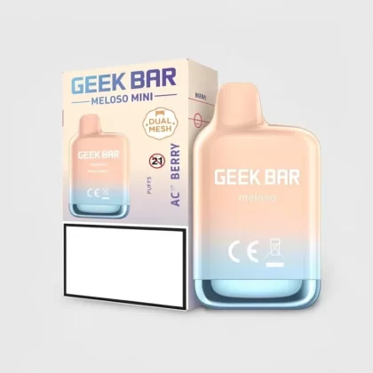 Geek Bar Meloso Mini 1500 Disposable Dual Mesh Coil Vape Pen - Peach Berry, Watermelon ICE
