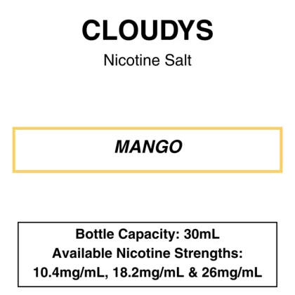 Mango – Cloudys Premium E- Liquid Nic Salt 30 ml