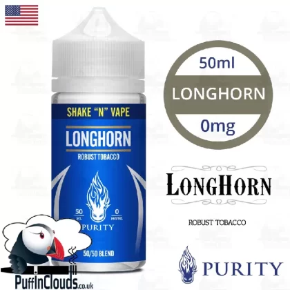 Purity Longhorn Shake n Vape E-Liquid (50ml 0mg)