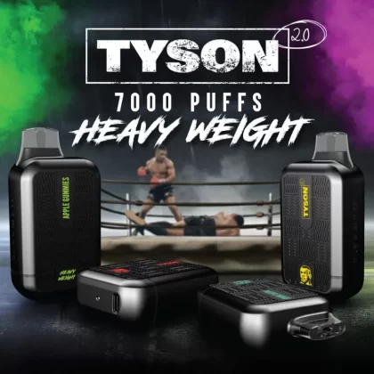 Tyson 2.0 Heavy Weight Rechargeable Disposable – 7000 Puffs - Melon Head