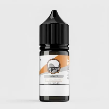 Air Factory Tobacco SALT 30mL Nicotine Salt Made in USA - Vape Product; Vape Product, Vape Product (5C6EB9)